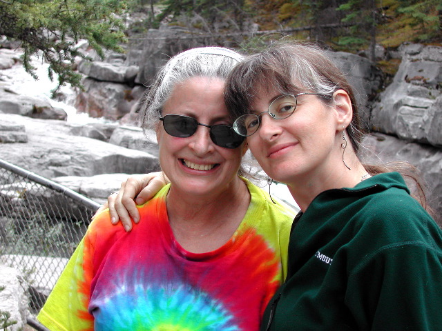 Martha & Mia, Maligne Canyon, Jasper, Canada