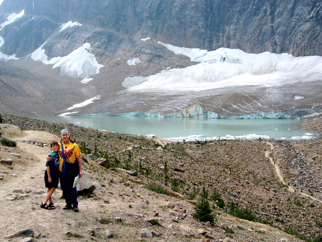 Aron, Martha, Edith Cavell Mtn glacier