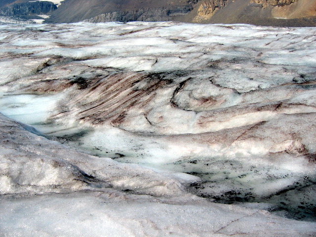 patterns, Athabasca glacier, Columbia Icefields