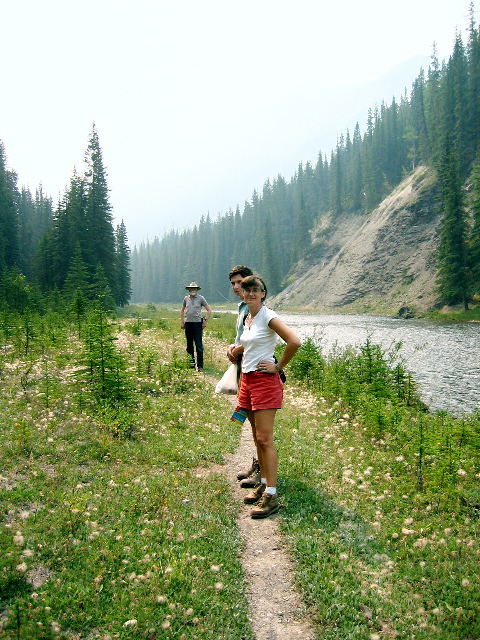 Arthur, Ben, Mia, Spray River, Banff