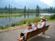 Natan, Aron, Arthur, Sundance Trail, Banff