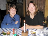 Final dinner--Kathy and Karen