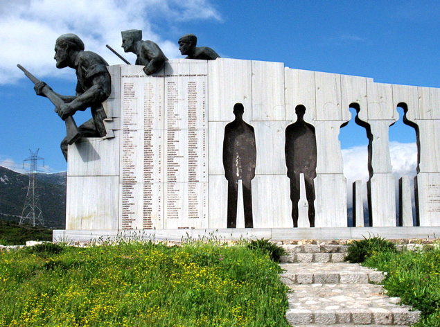 31. Monument to WW.II Resistance, N. of Thebes